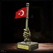 Dekoratif Masaüstü Türk Bayrağı Biblo